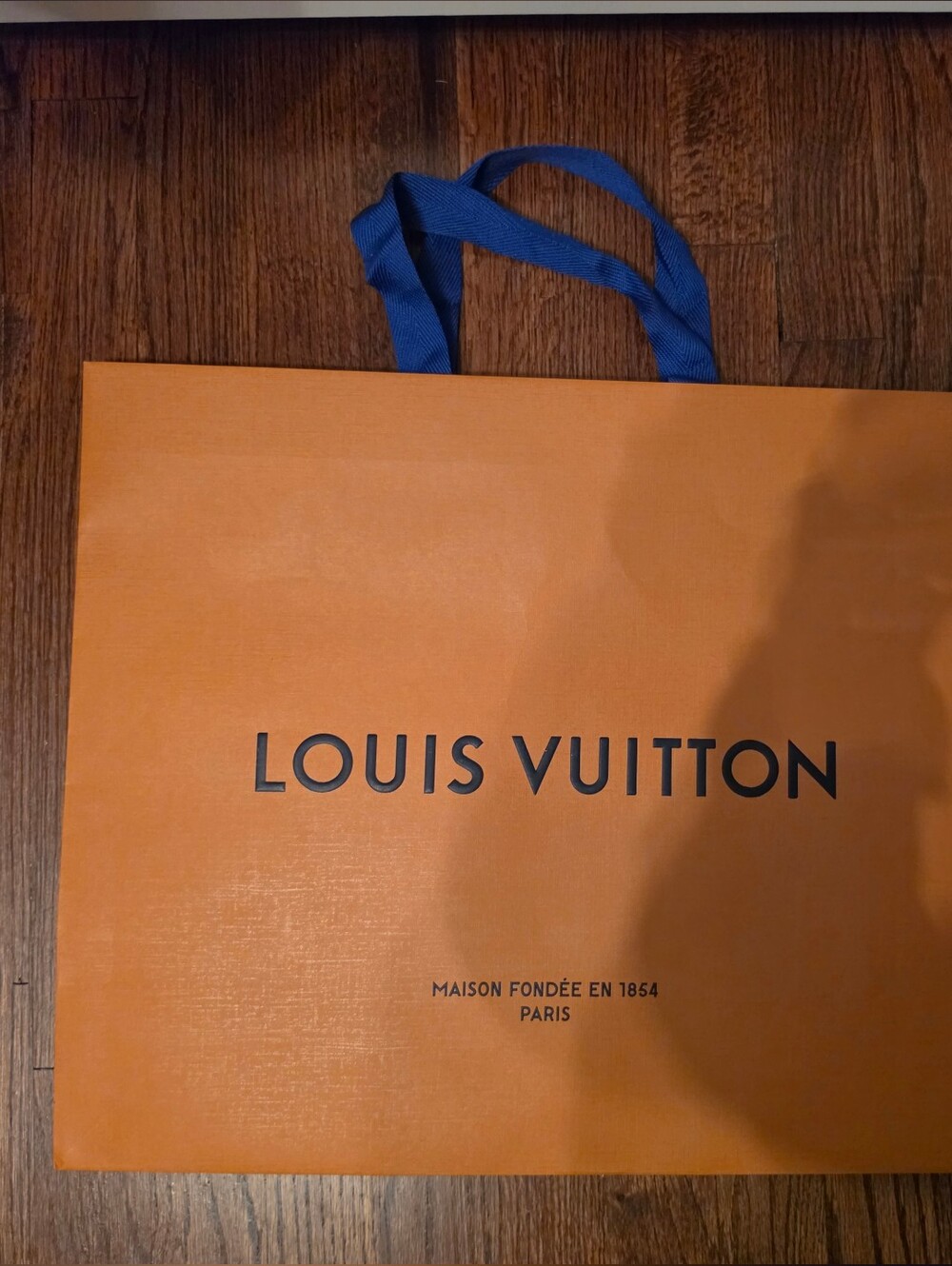 Louis Vuitton EMPTY Gift Box and Shopping Bags with Blue Handles